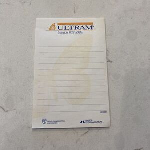 Rare Ultram McNeil Drug Rep Sticky Notepad Pharmaceutical Advertising Butterfly